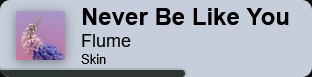 Screenshot of Current Song 2 with album-line.css as theme and album-line.js as user-script